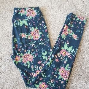 LuLaRoe Floral Leggings - OS